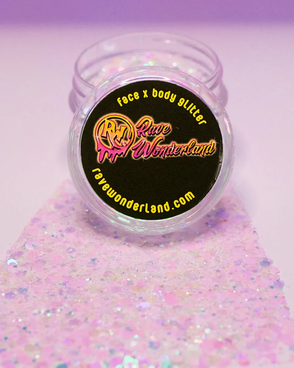 Iridescent White Chunky Glitter