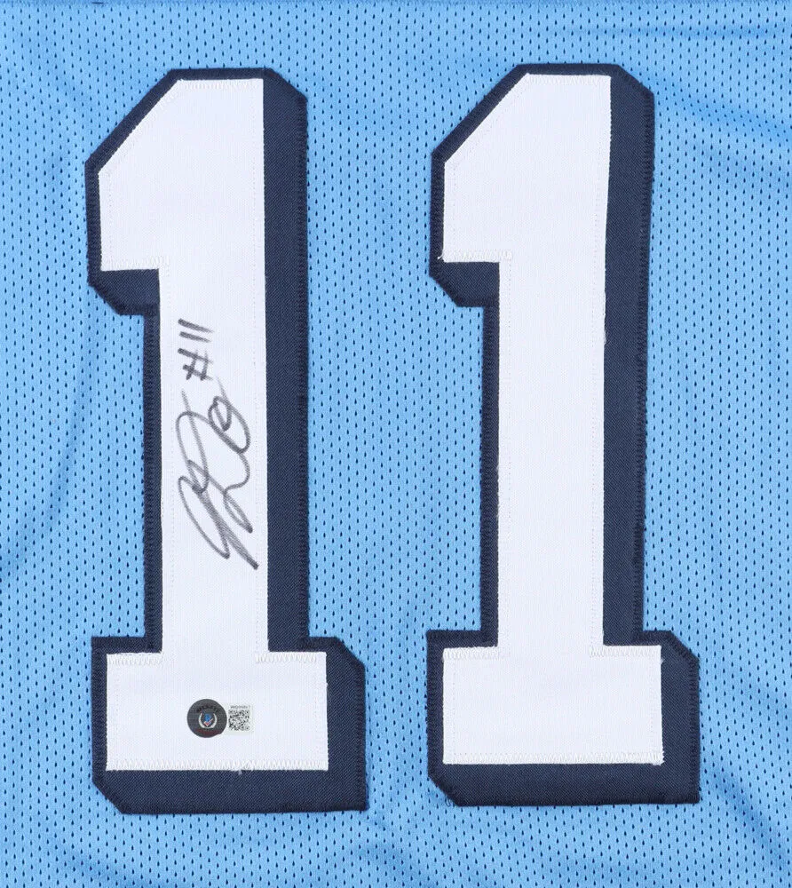 Josh Downs Signed North Carolina Tar Heels Jersey (Beckett) Colts Wide Receiver