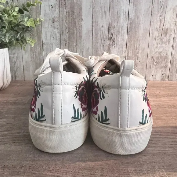 J/Slides Embroidered Floral Sneakers