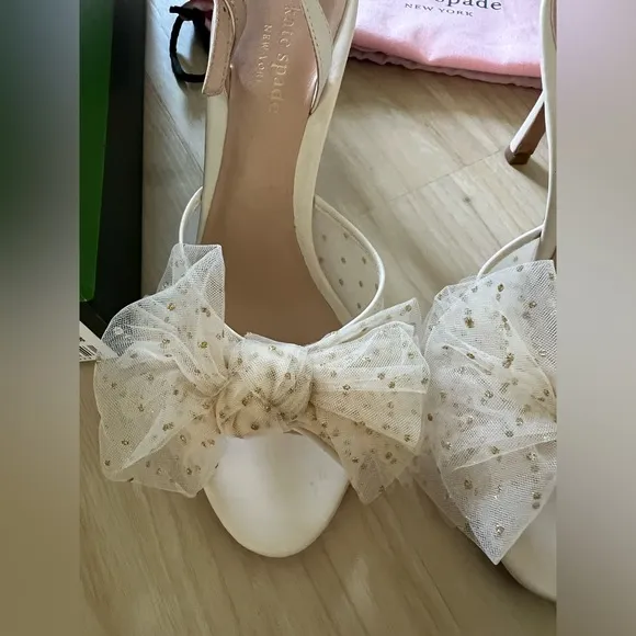 Kate Spade Bridal Sparkle Slingback Heels