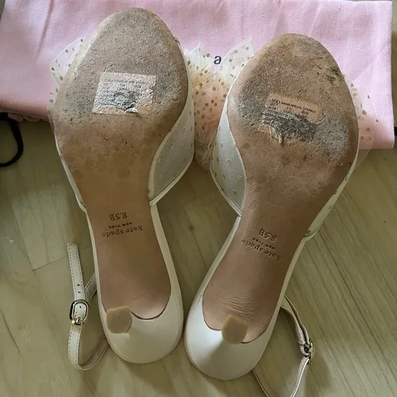 Kate Spade Bridal Sparkle Slingback Heels
