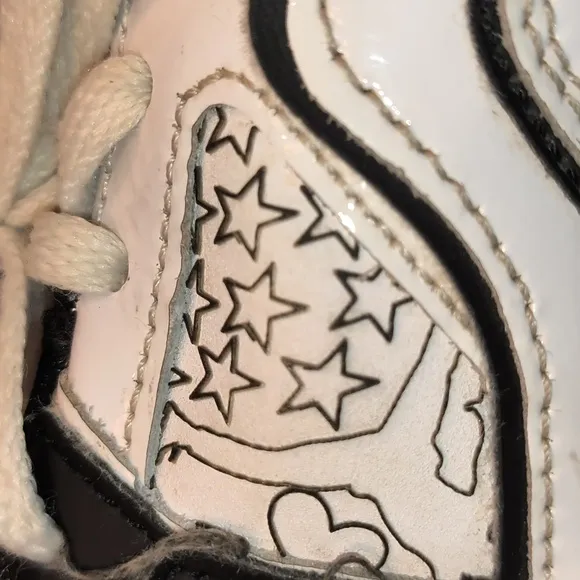 Kids White and Black Sneakers