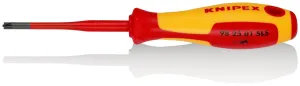 KNIPEX Slim Screwdriver for Pozi Slotted Screws PZ/S1 x 80mm VDE Insulated Multi Component Grips 187mm 98 25 01 SLS
