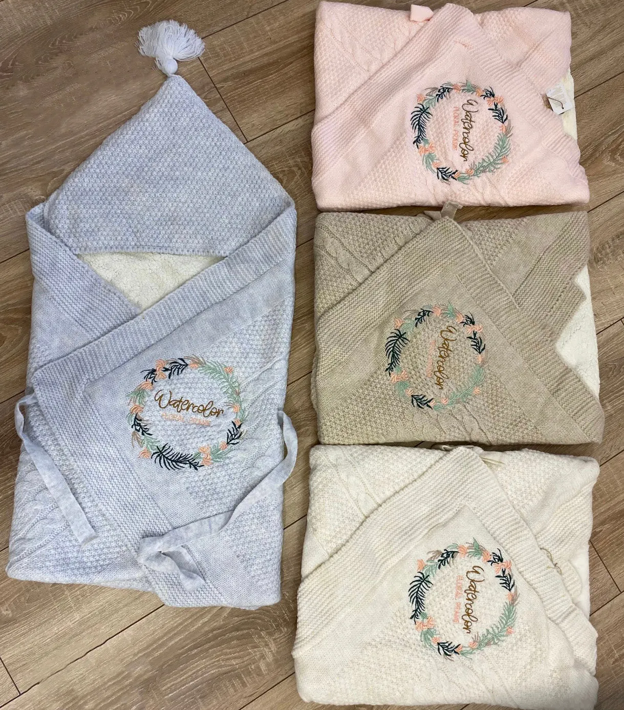 Knitted Warm Blue Swaddle