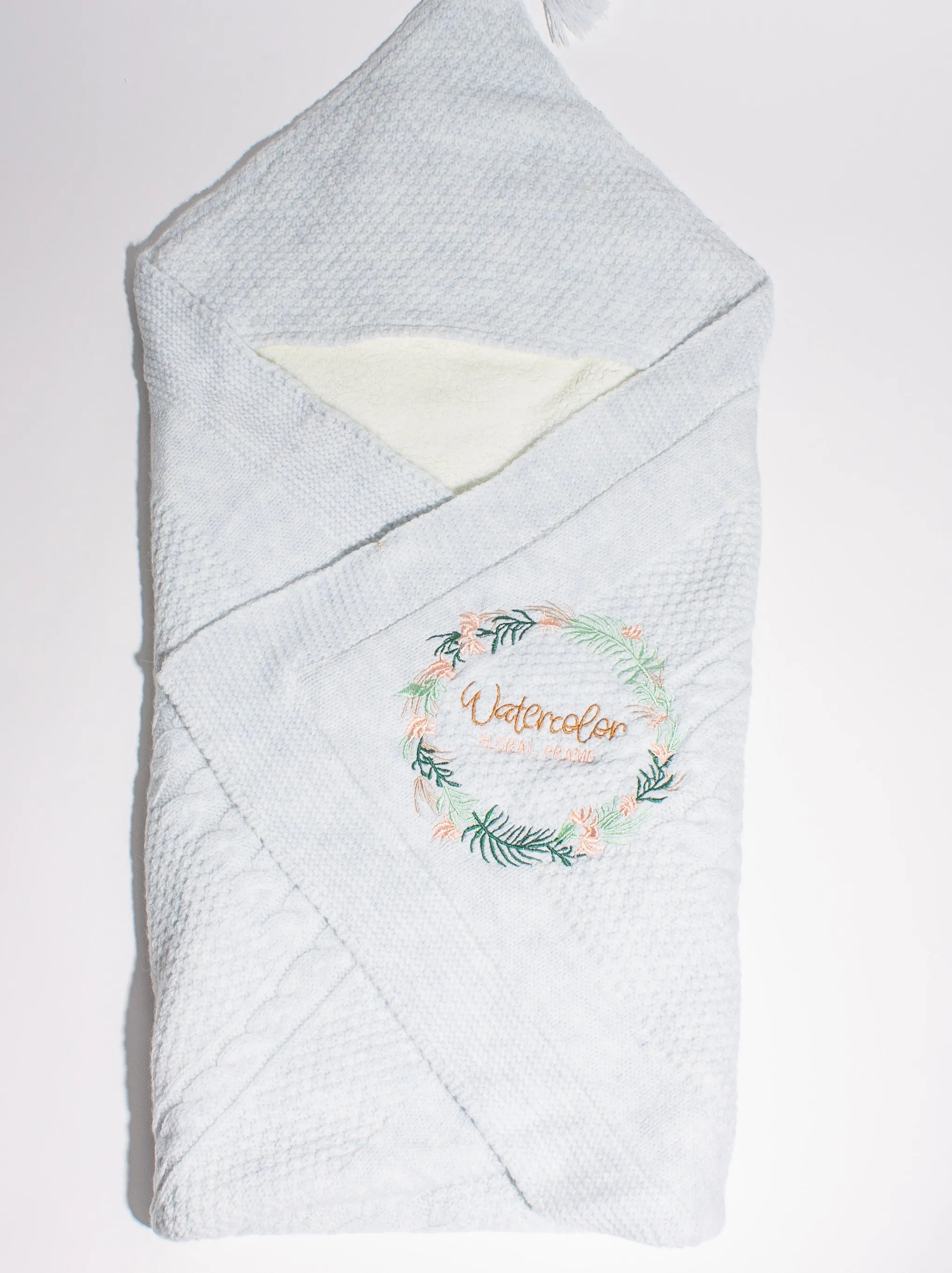 Knitted Warm Blue Swaddle