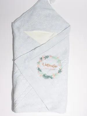 Knitted Warm Blue Swaddle