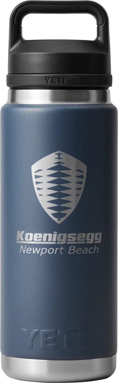 Koenigsegg Newport Beach - Yeti Rambler 26oz Chug Bottle - Navy