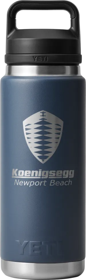 Koenigsegg Newport Beach - Yeti Rambler 26oz Chug Bottle - Navy