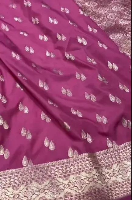 Latest Pure Banarasi Mashru Silk Saree