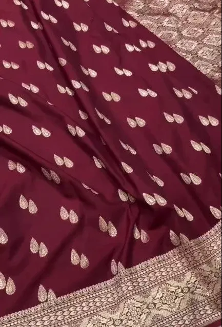 Latest Pure Banarasi Mashru Silk Saree