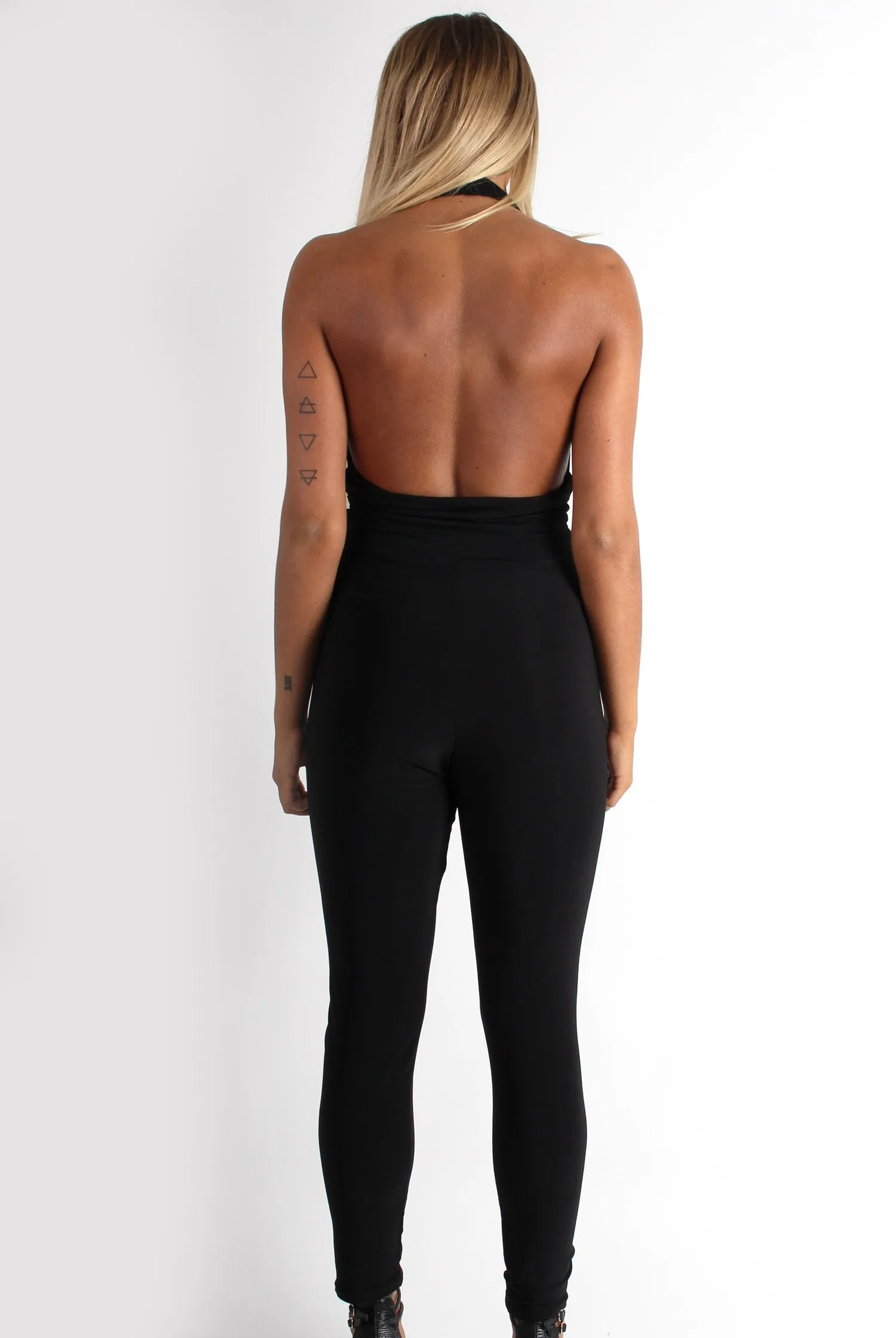 Lela Black Halterneck Jumpsuit