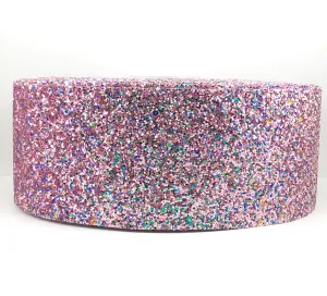 Light Pink Multicolor Chunky 3" Glitter Ribbon