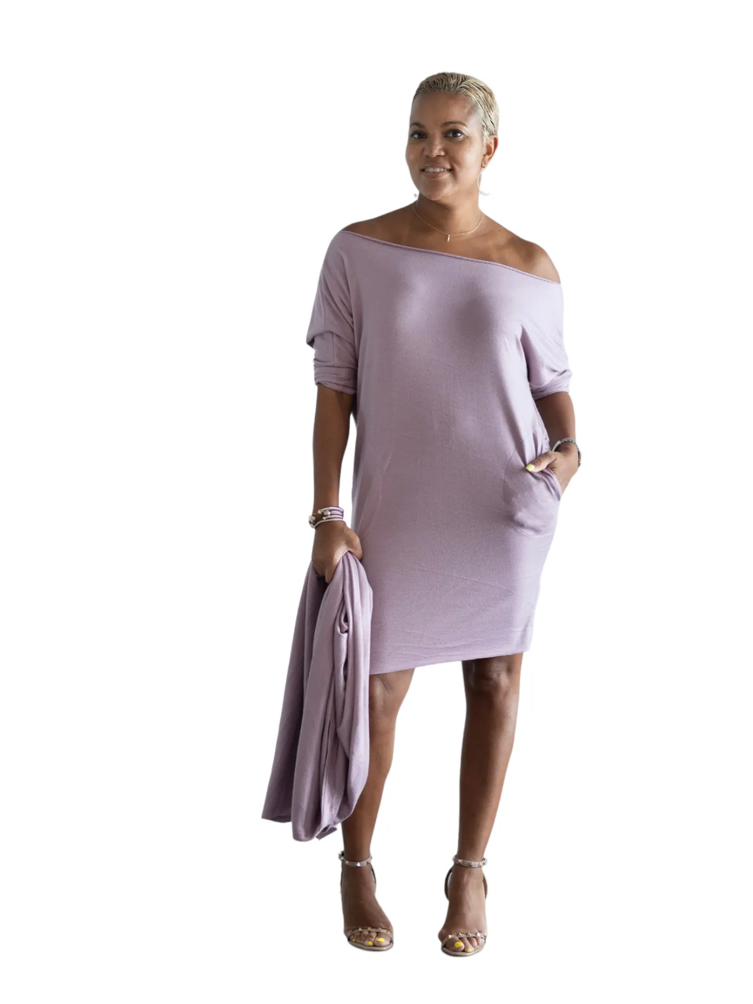 Lisa -Zen Dress w/pockets - Lavender - TN-51