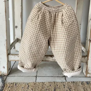 LOVIN' GINGHAM CORDUROY TROUSERS