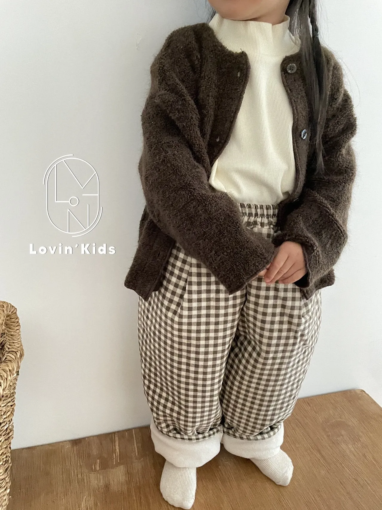 LOVIN' GINGHAM CORDUROY TROUSERS