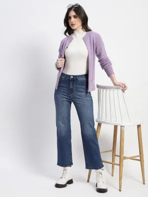 Madame Knit Lilac Mock Neck Sweater