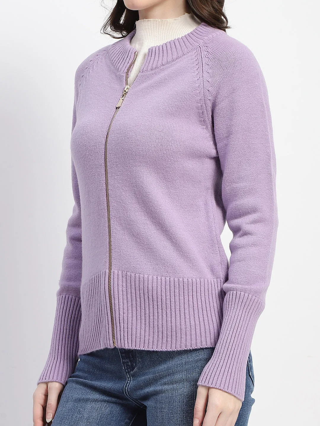 Madame Knit Lilac Mock Neck Sweater