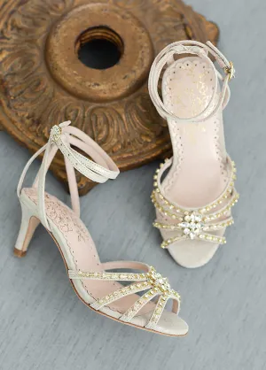 Maelyn Leather Heel in Gold