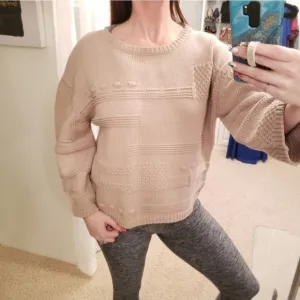 Magaschoni Sweater Chunky Knit Neutral Size Medium