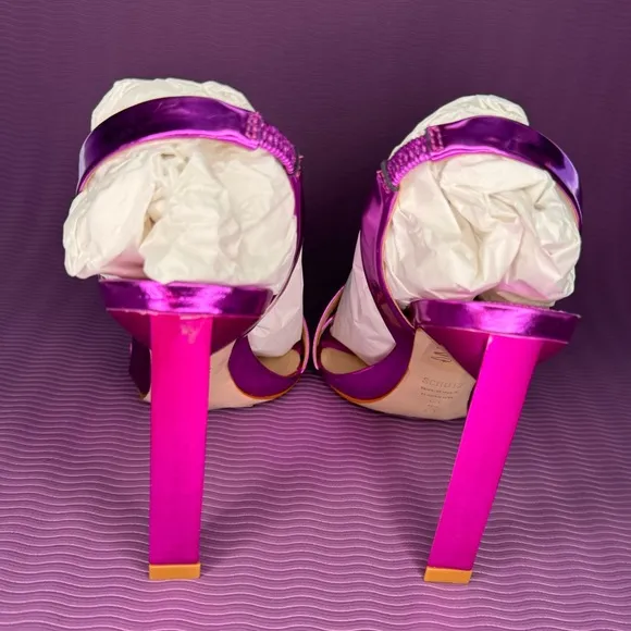 Magenta Kelly Leather Slingback Schutz Heels