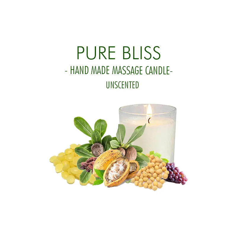 Massage Candle soy wax unscented natural 210 ml PURE BLISS