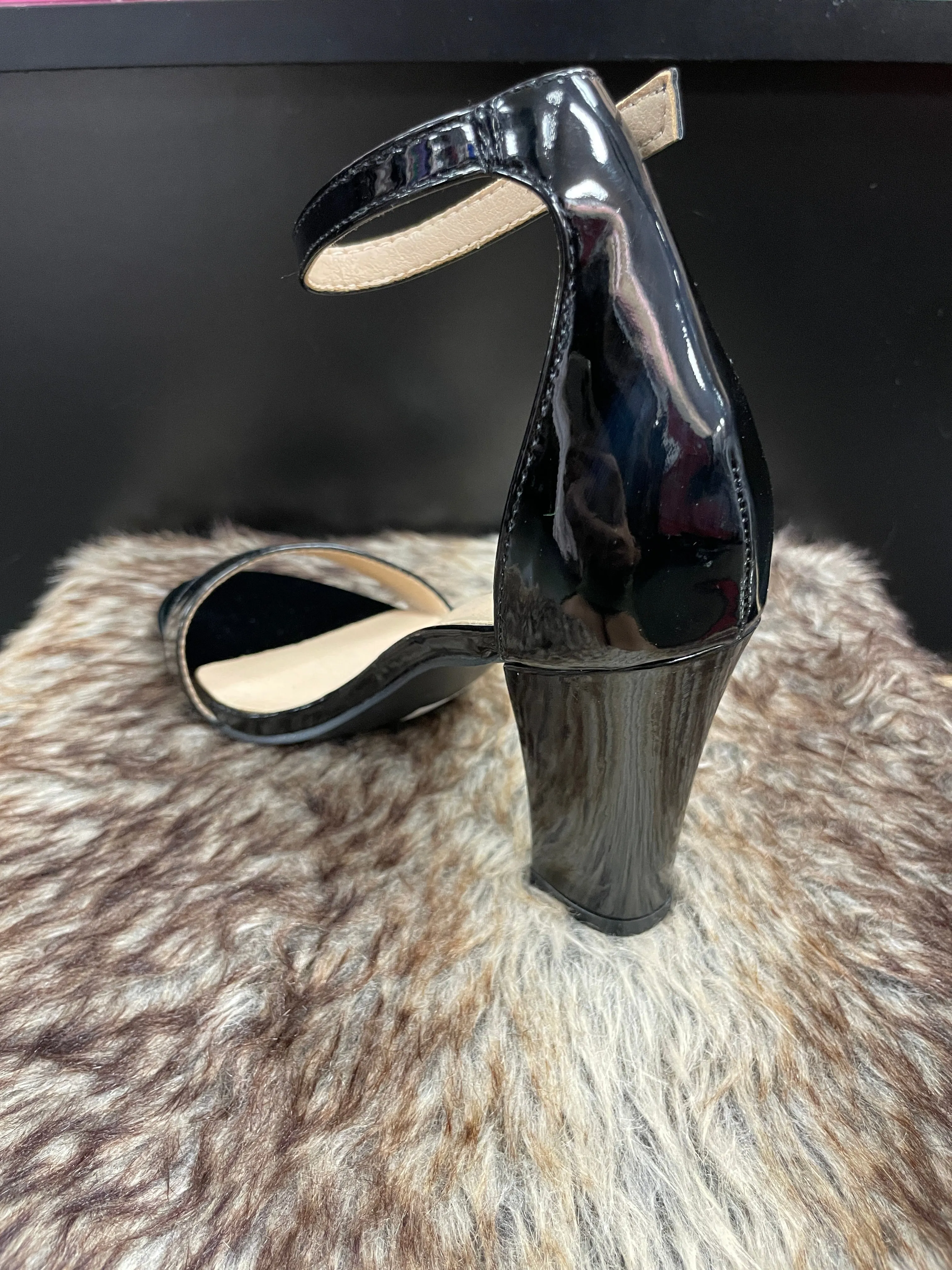 Maya Black Metallic Heels