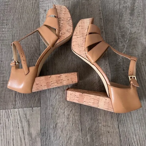 Michael Kors Women's Strappy High Heels Tan