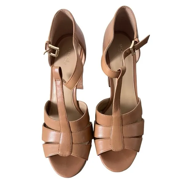 Michael Kors Women's Strappy High Heels Tan
