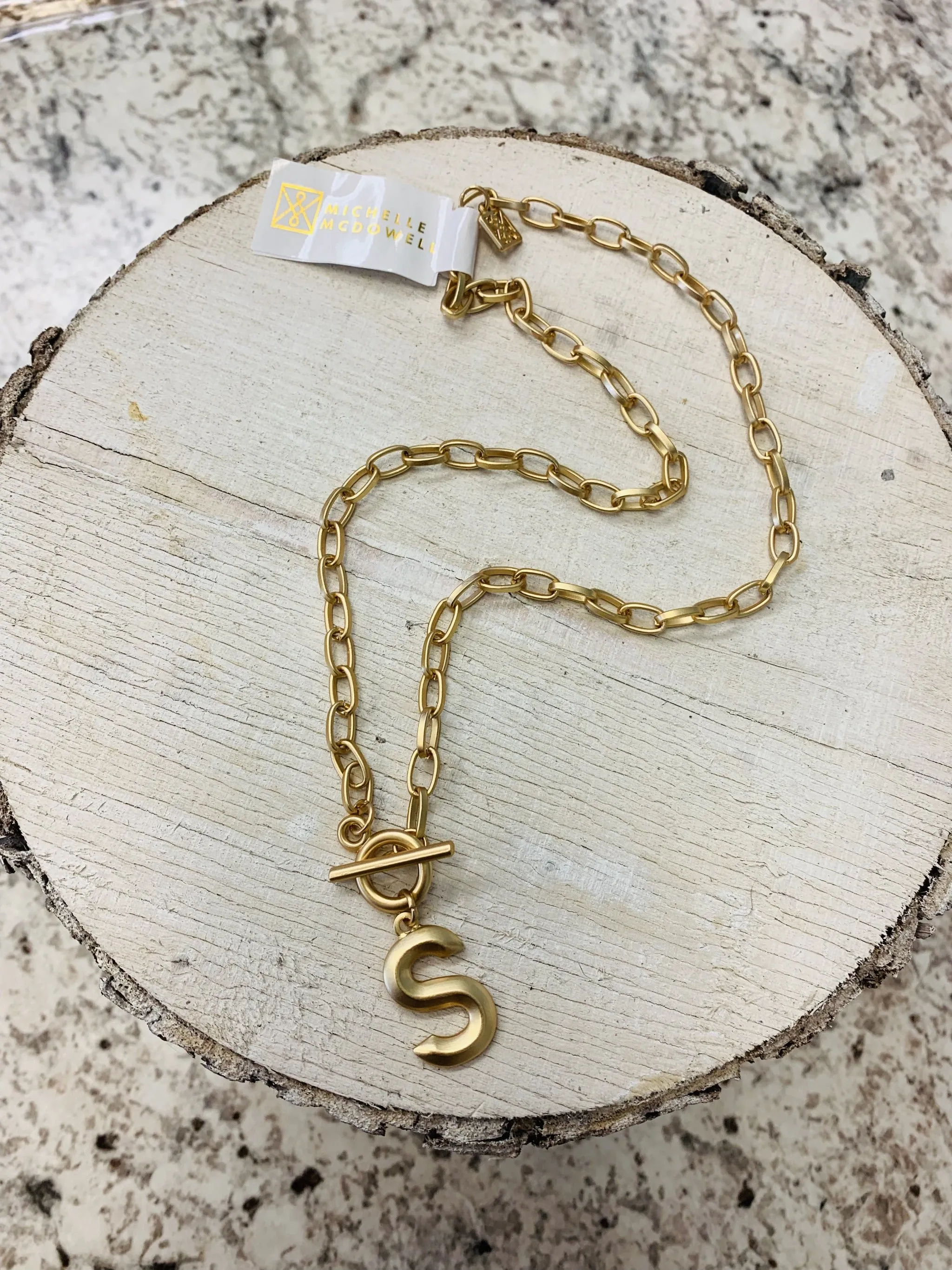 Michelle Mcdowell Wynonna Initial Necklace