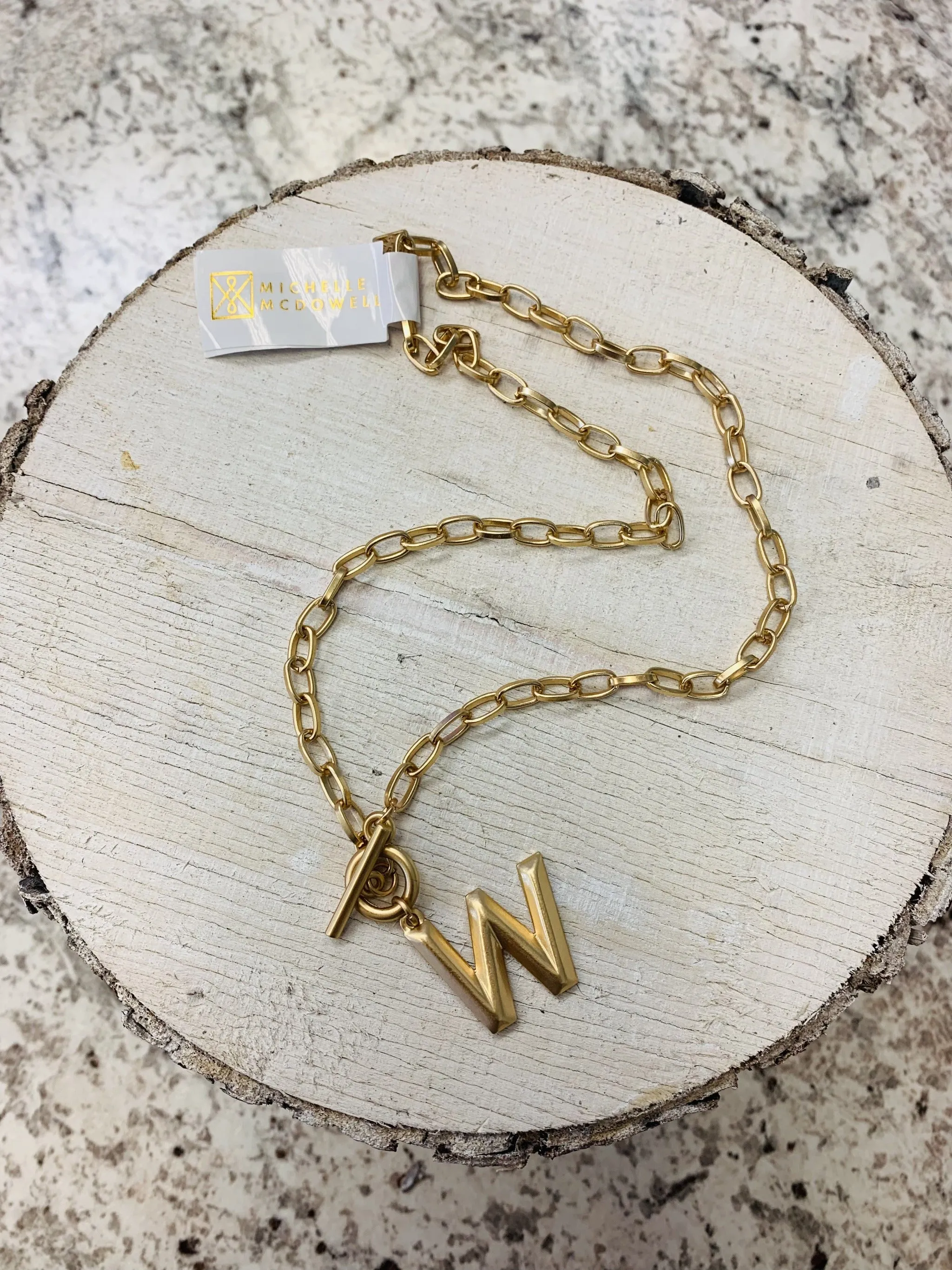 Michelle Mcdowell Wynonna Initial Necklace