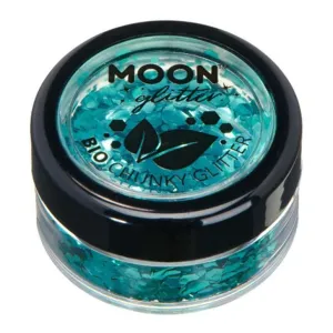 Moon Glitter Bio Chunky Glitter, Turquoise