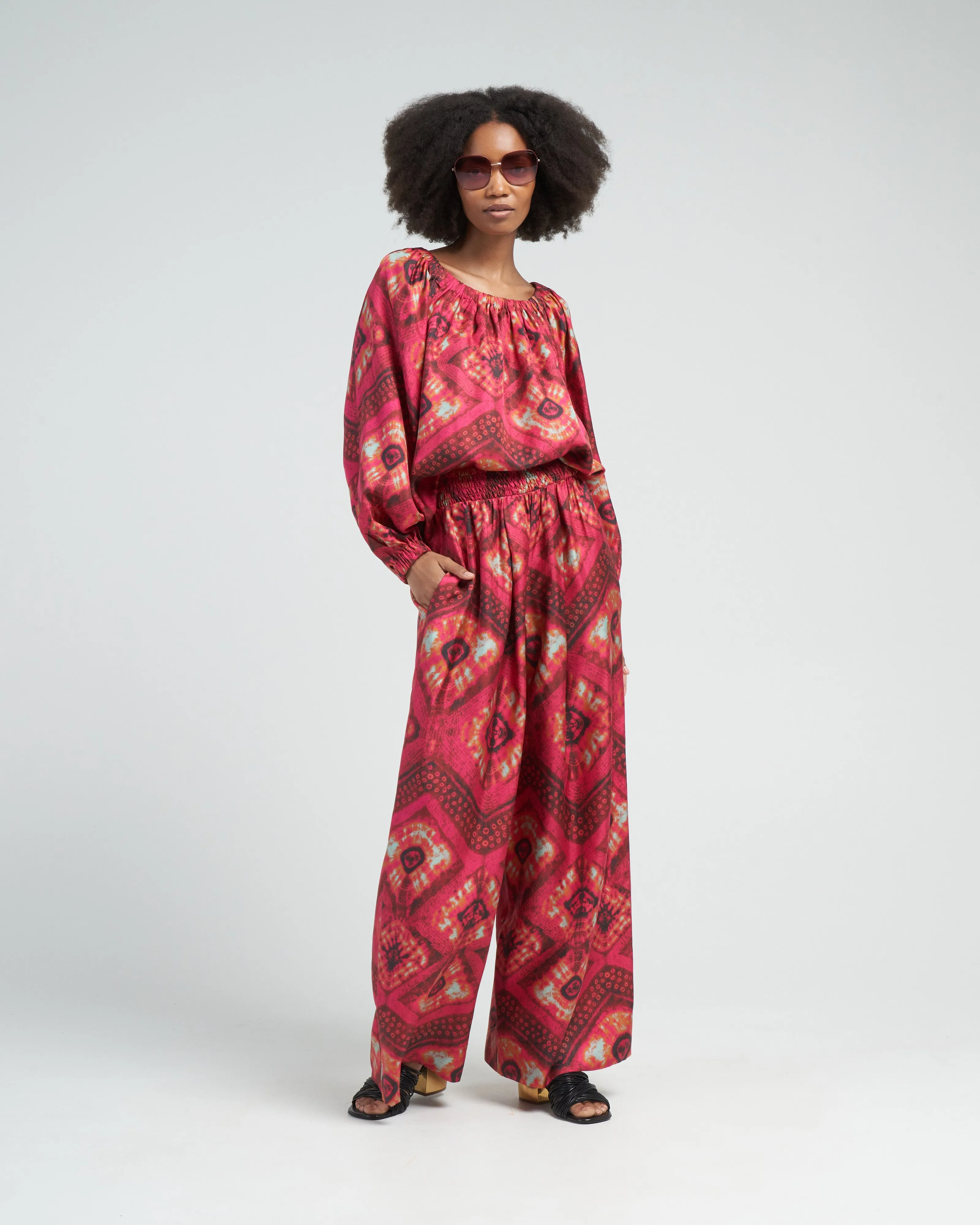 nadya blouse - wild rose