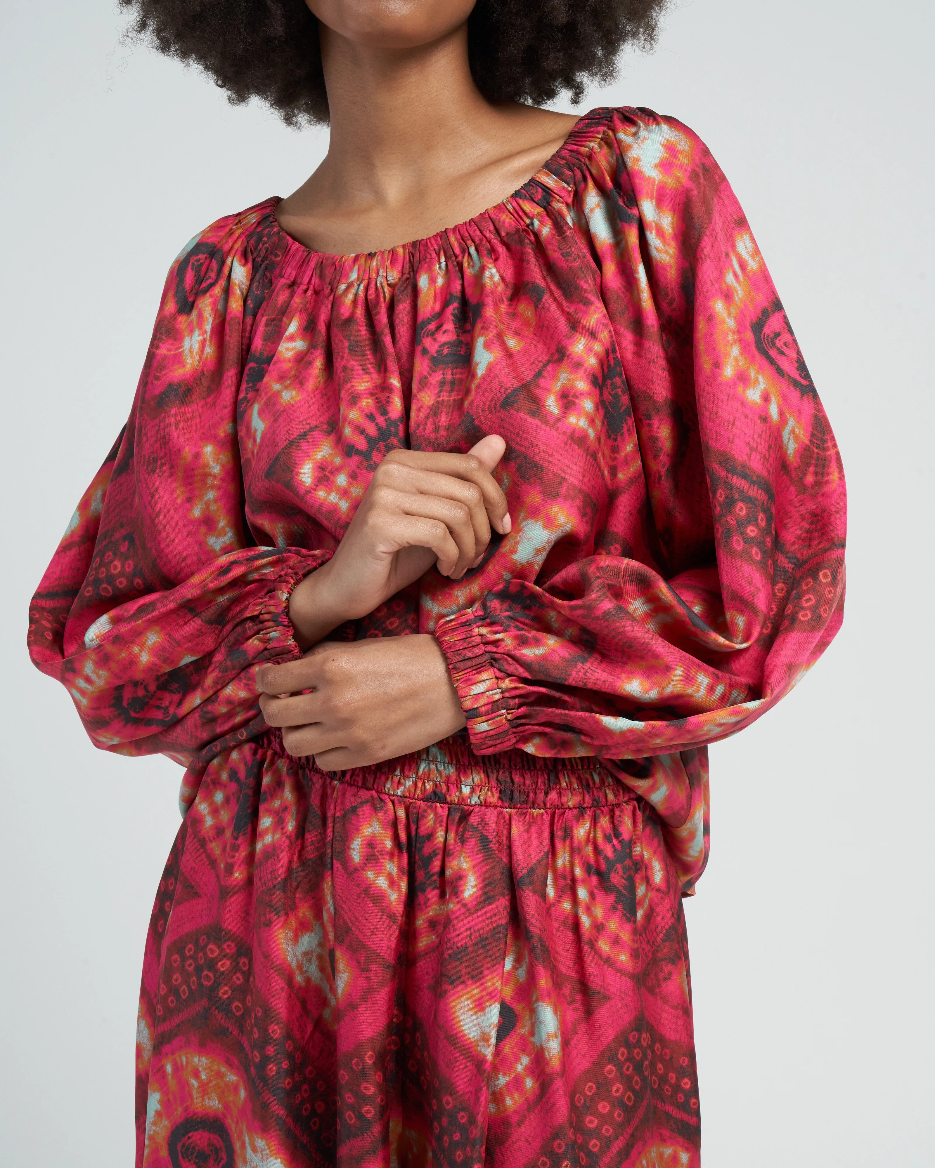 nadya blouse - wild rose