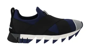 Neoprene Black Blue Strap Sneakers