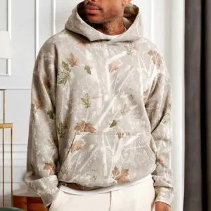 NEW Retails $70 Helloice Camouflage Maple Leaf Digital Print Hoodie Sz M