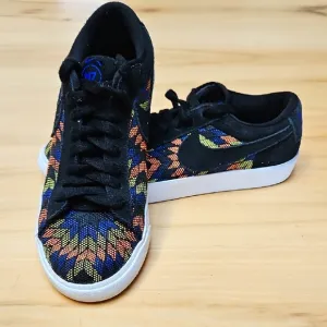 NIKE Blazer Low N7 Tribal Pattern Black Citron Pulse Kids Sneakers 2020 Size 4
