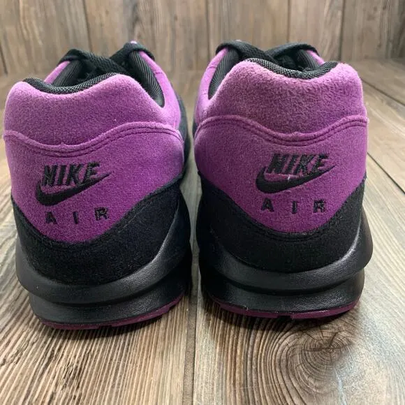 Nike ID Air Max Lunarlon Purple Black Suede Sneakers Men's Size 11.5