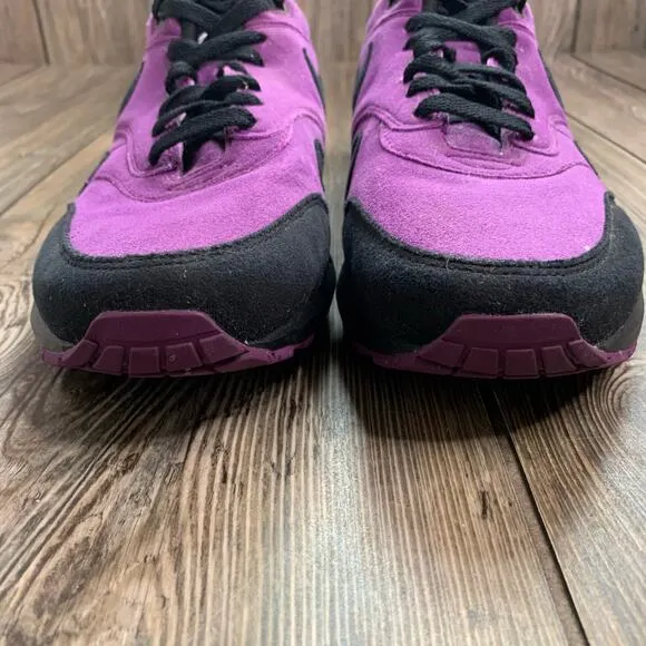 Nike ID Air Max Lunarlon Purple Black Suede Sneakers Men's Size 11.5