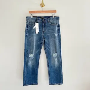 NWT Banana Republic Girlfriend High Rise Straight Jeans Blue 31
