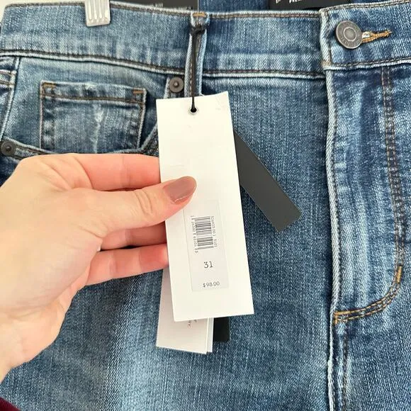NWT Banana Republic Girlfriend High Rise Straight Jeans Blue 31
