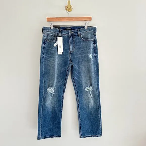NWT Banana Republic Girlfriend High Rise Straight Jeans Blue 31