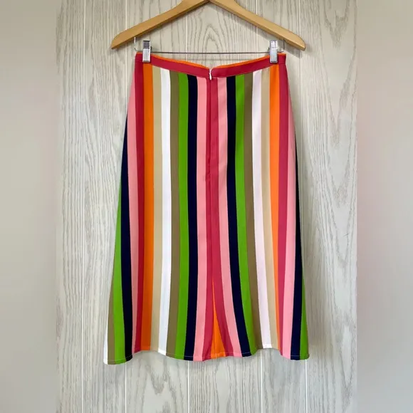 NWT Gianni Bini size Gorgeous Striped A-Line Midi Skirt