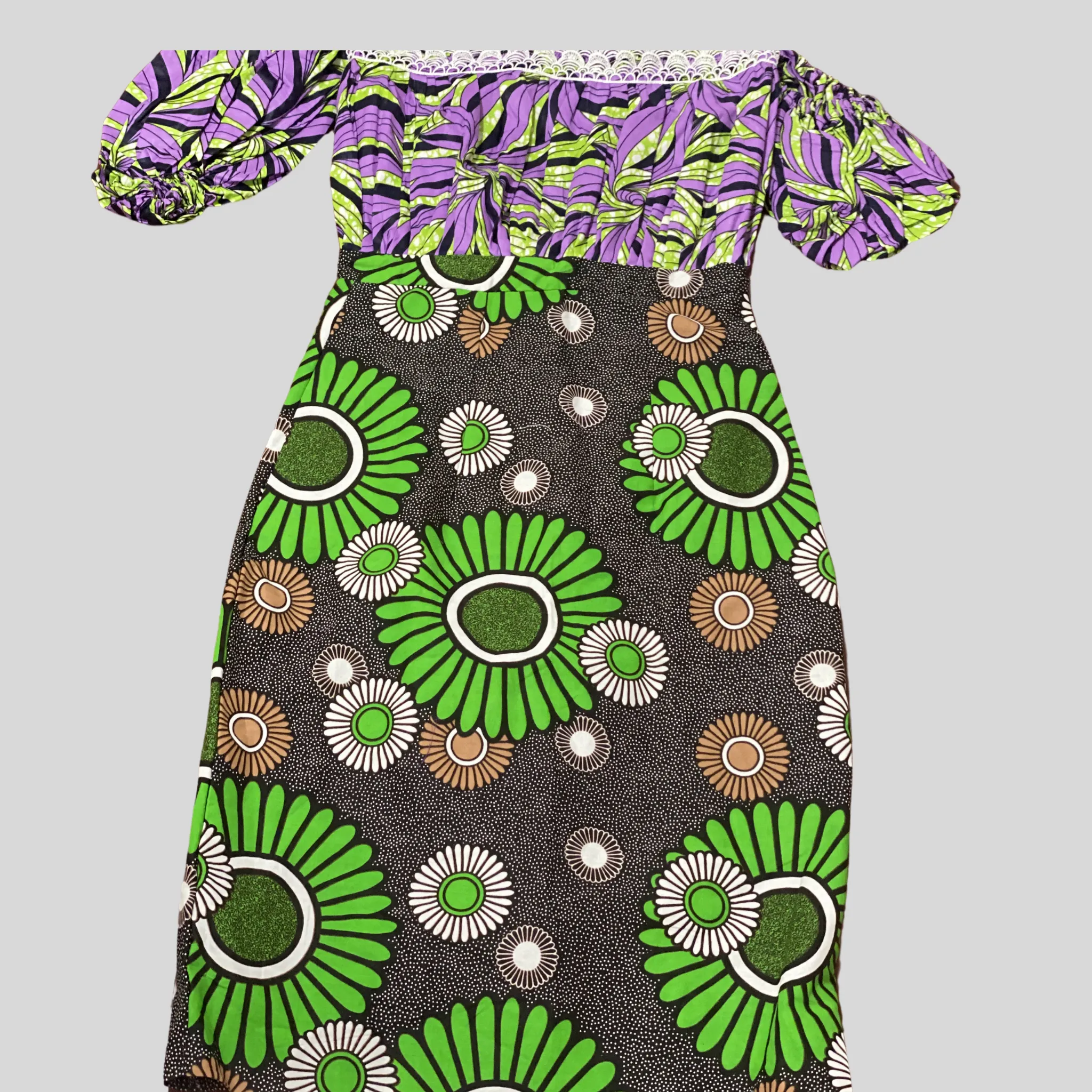 Off the shoulder multi colors dress