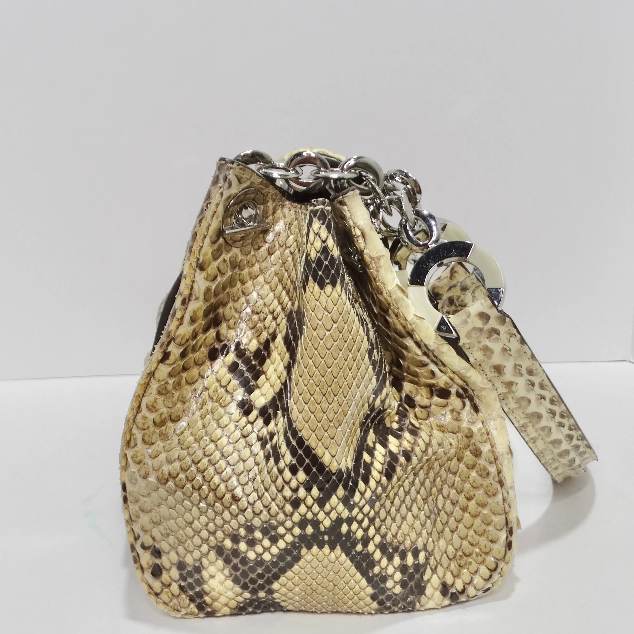 Oscar De La Renta Snakeskin Shoulder Bag