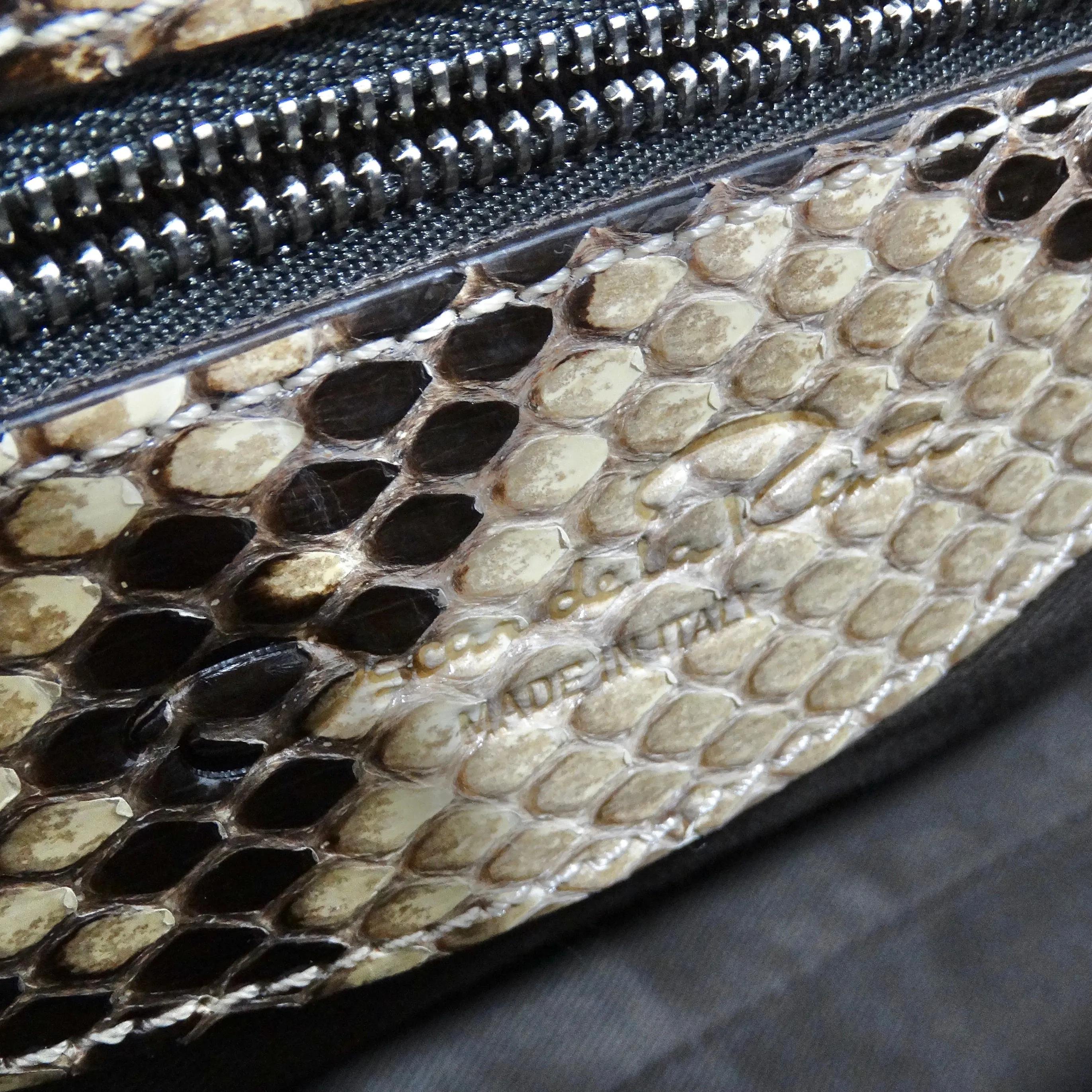 Oscar De La Renta Snakeskin Shoulder Bag