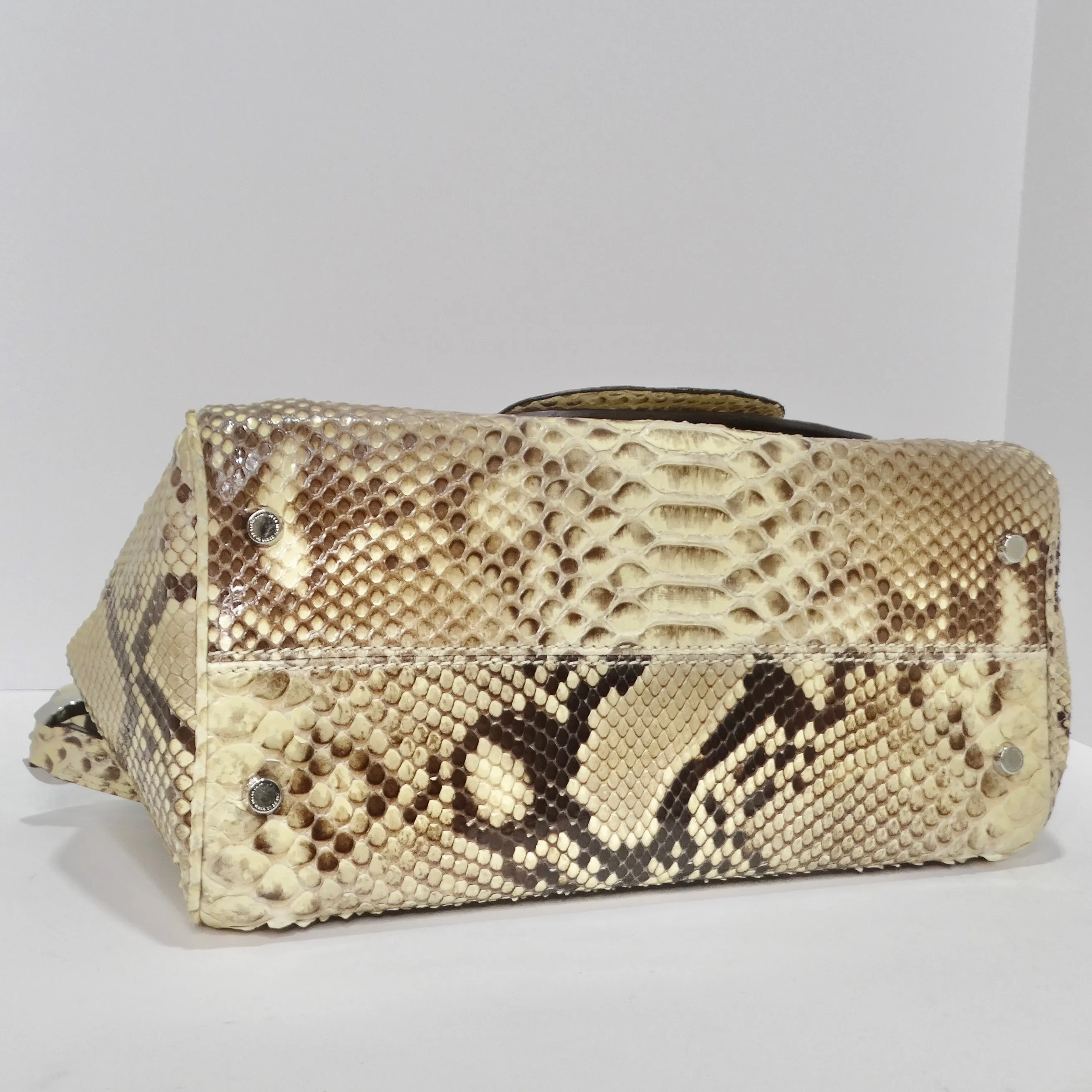 Oscar De La Renta Snakeskin Shoulder Bag