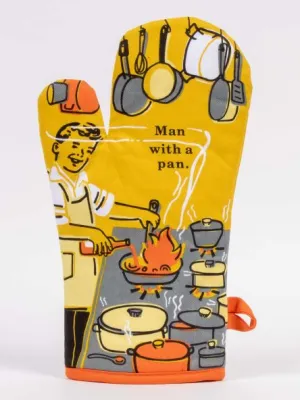 Oven Mitt - Man With Pan