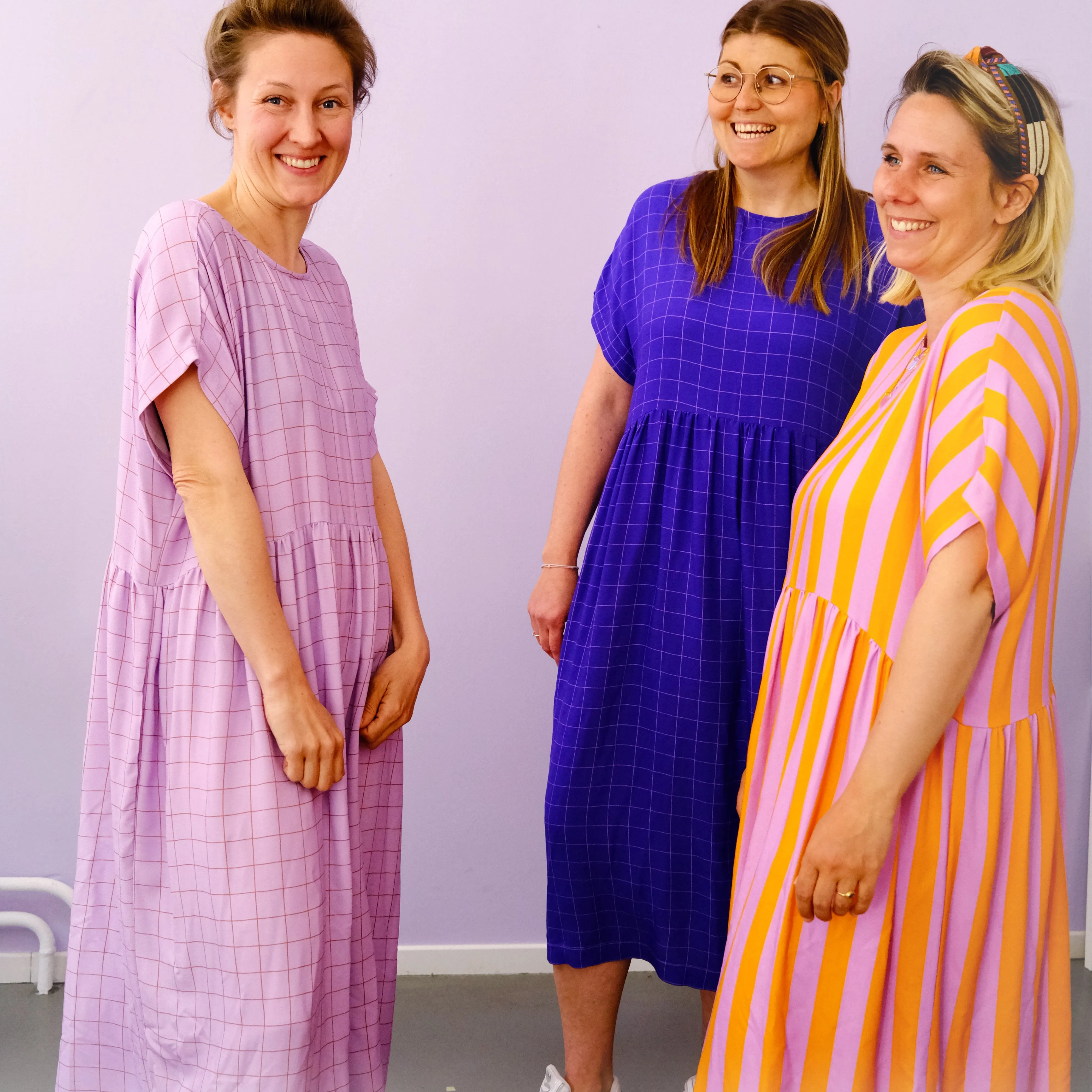 Oversize Kleid "Viskose Grid"