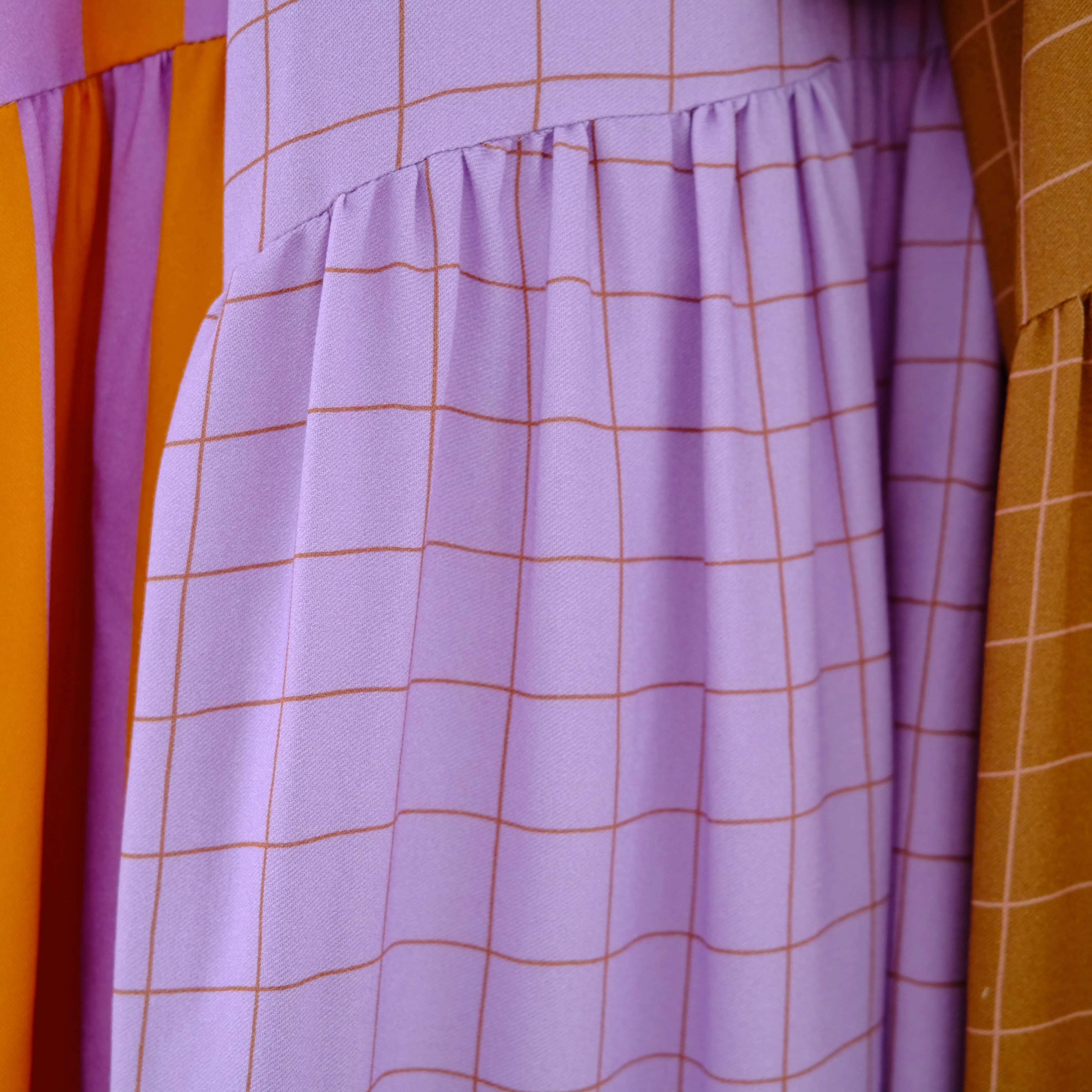 Oversize Kleid "Viskose Grid"