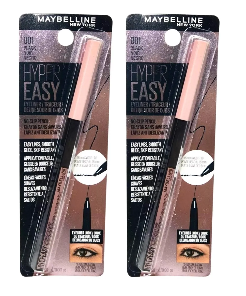Pack of 2 Maybelline New York Hyper Easy Eyeliner, Black 001